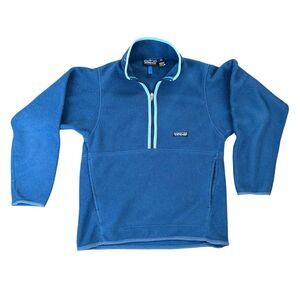 VTG Patagonia Synchilla Half Zip Pullover Fleece Jacket Navy Blue Size XS